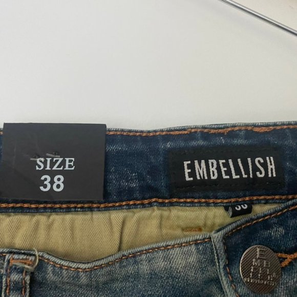Embellish NYC Jeans NWT 38 Biker Panel - Picture 9 of 11